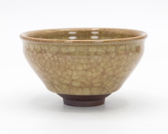 Japanese Tea cup 140ml Celadon Ice Crackle glaze by Furukawa Toshio Kyo ware Tenmoku-gata Teacup Yunomi, Nippon2You