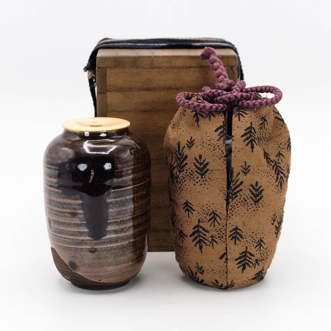 アンティーク古瀬戸抹茶茶筒仕福・箱付 - Etsy 日本