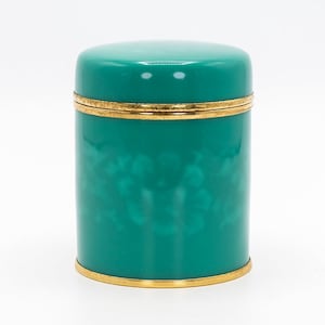 Ando Cloisonne Cigarette case Green enamel Peony arabesque Pattern, Nippon2You