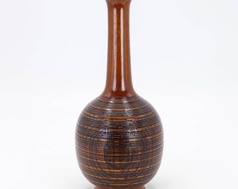 Japanese Lacquered Wooden Vase Keyaki Zelkova wood Yamanaka shikki Lacquerware Hanaire Chabana Flower Vases, Nippon2You