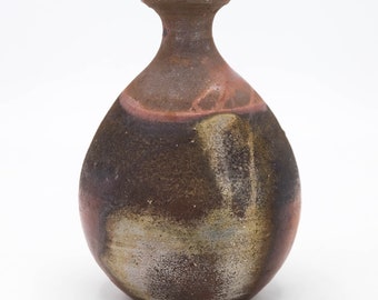 Japanese Wood fired Pottery Sake bottle by Matsui Tomoyuki Bizen ware Yohen Tokkuri, Nippon2You