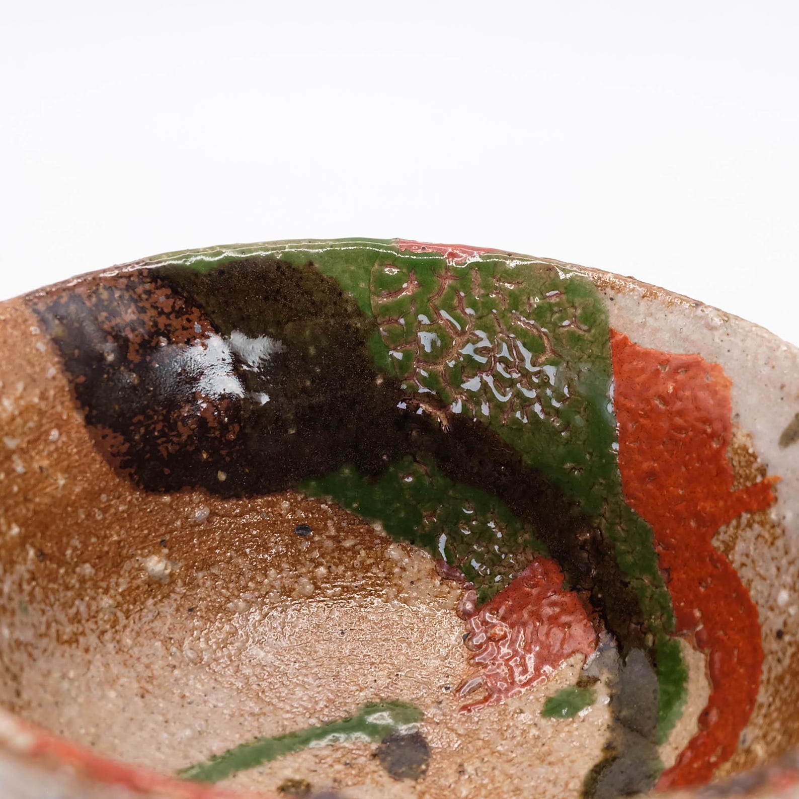 Chawan Japanese Tea Bowl Three-color Glaze by Kawai Kanjiro - Etsy