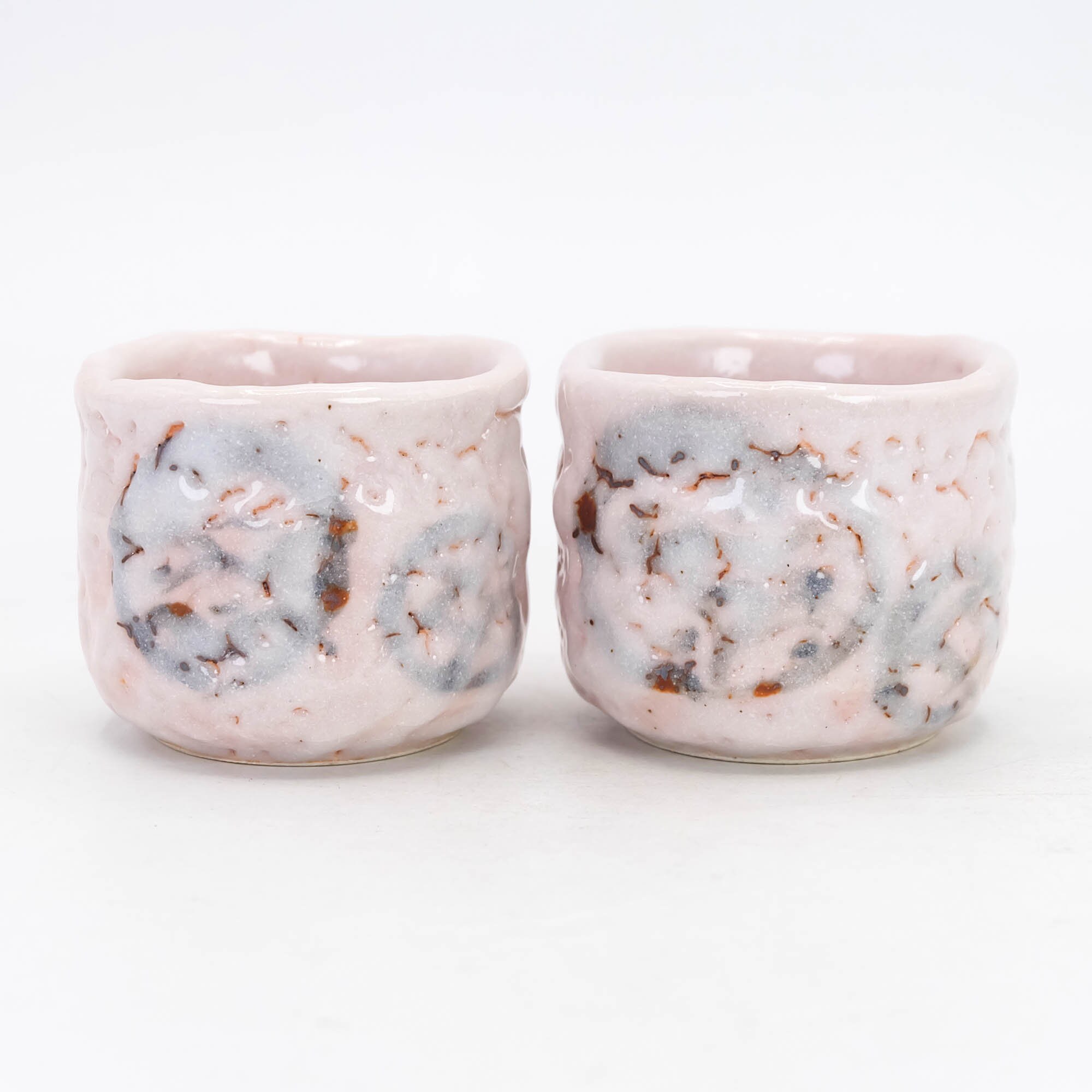 ヴィンテージ志野焼酒器セット：絵志野徳利とぐい呑み - Etsy 日本