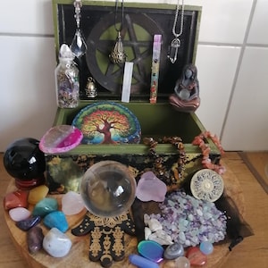 Witches Kit, Crystal Witch Box, Altar Box, Spell Box, Witchcraft