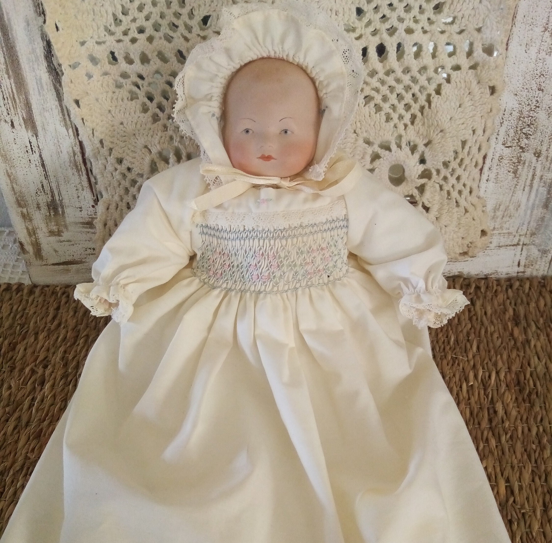 Rare Antique Conduit Entity Christening Doll Not A Toy Etsy