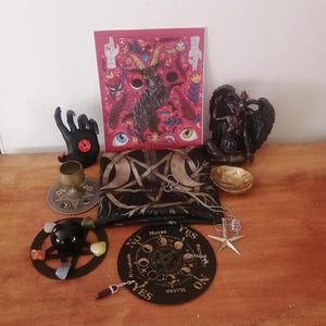 Baphomet Satanic Dark Arts Altar kit, Divination