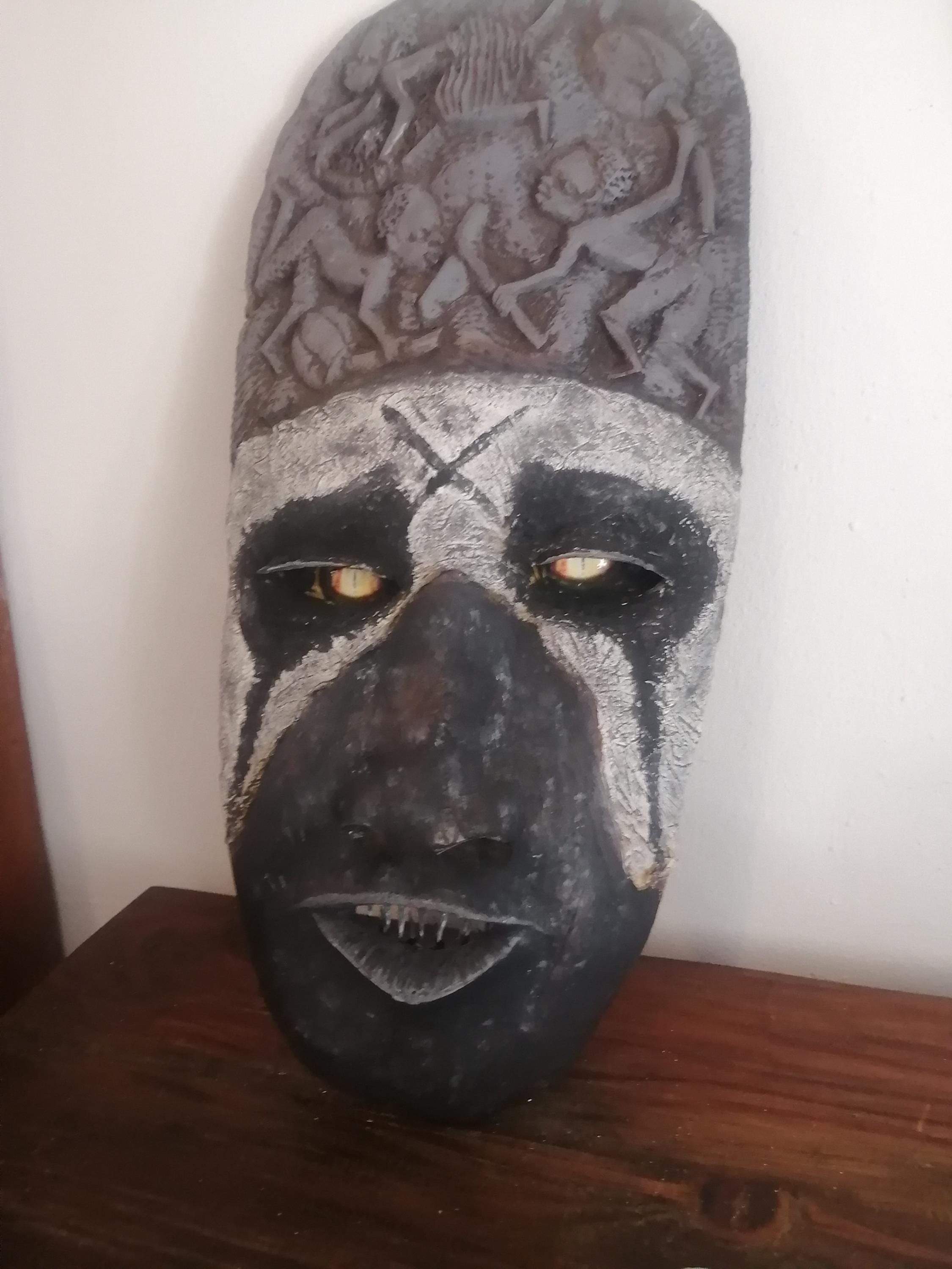Temple R. Papa Large Papa Legba Temple Worship Totem Mask, No Tariff Costs to USA ...