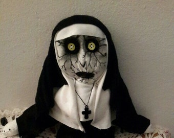 The Nun, Valak The Defiler Hand Made Rag Doll, Custom Made Horror Doll