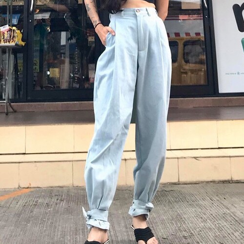 Women's Summer Casual High Waist Jeans Bow Tie Ankles - Etsy