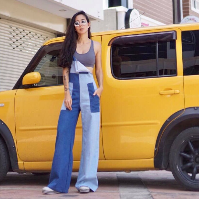 Women's Summer Overall/jumpsuit 2 Color Jeans/wide Leg Jeans