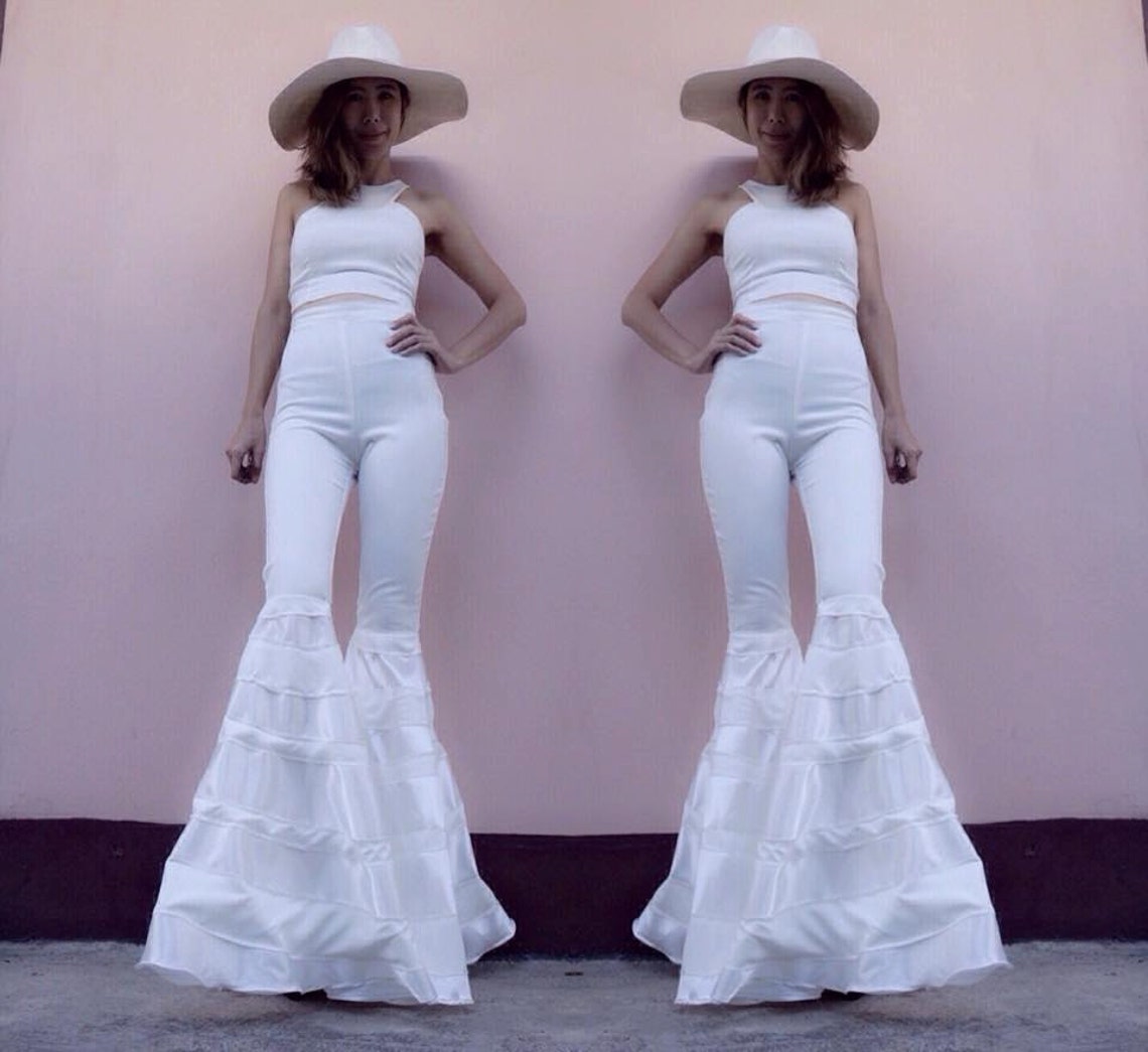 Women's Japanese Hanako Fabric High Waisted Super Flared Etsy