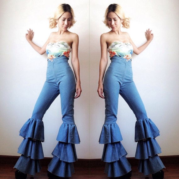 Jeans with ruffle waist 2025