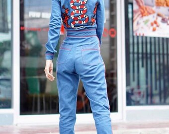 Tuta Aderente Con Ritaglio Di Cuore Senza Schienale Per Donna Casual Senza Maniche Slim Di Un Pezzo Tute Di Jeans Retrò Nuovo 2023 - 7