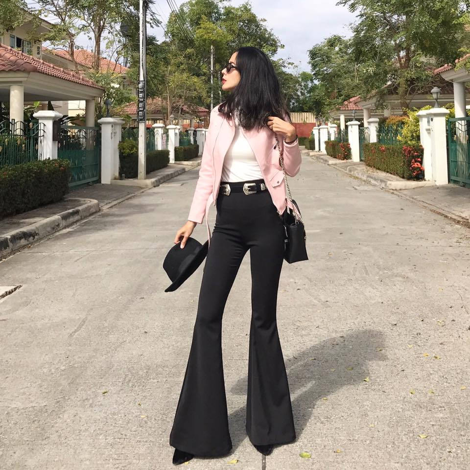 High Waist Flare Pants Bell Bottoms 