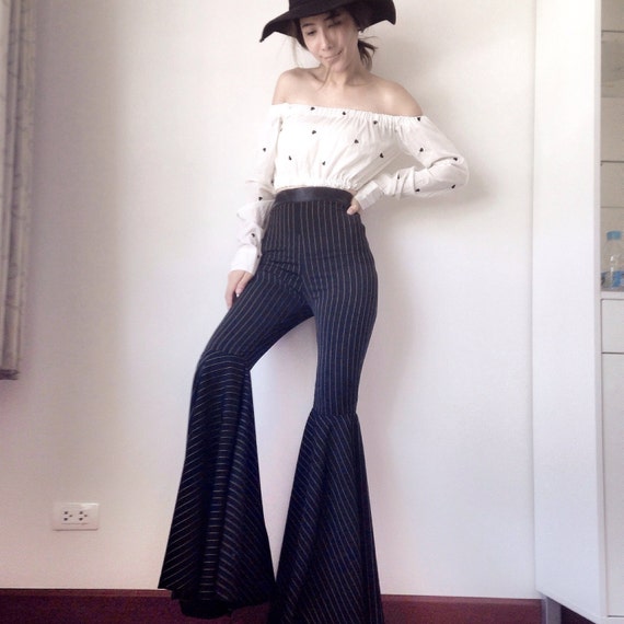 Women's Blended Wool Fabric Vintage Big Flare,wide Leg Long Women's Blended Wool Fabric Vintage Big Flare,wide Leg Long