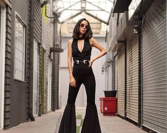 Epic Trippy 70s Vibe Jumpsuit Cotton 