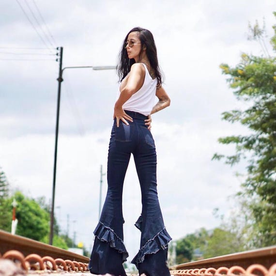 Women's High Waist Jeans Denim/layered 