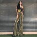 Women's High Waisted Lurex Super Flared Bell-Bottoms Pants/shiny/sparkling pants/Disco/70s fashions/Boho/Gypsy/Hippie 