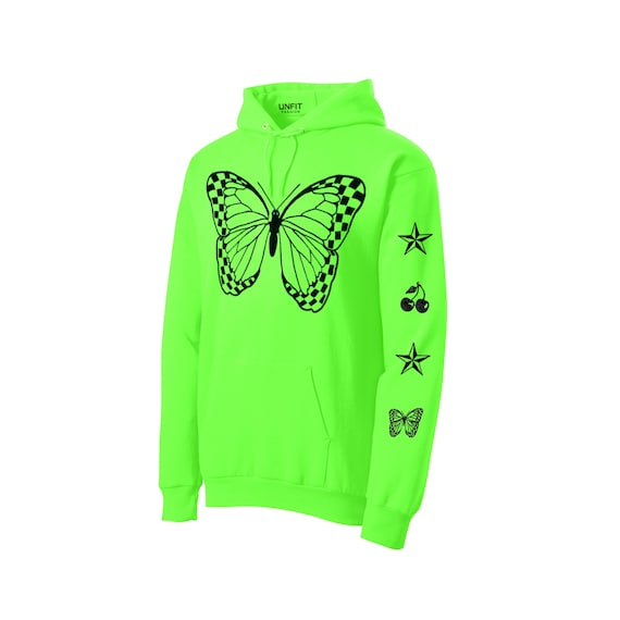 green butterfly hoodie