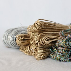 Cordino lucido soutache metallico da 2 mm per gioielli, artigianato, treccia da 5 m per perline, trapuntatura, cucito, carta da regalo