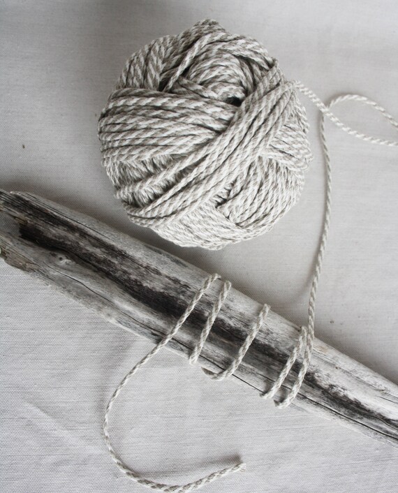 Braided linen flax rope Pure Natural linen 5 yards Decorative Etsy