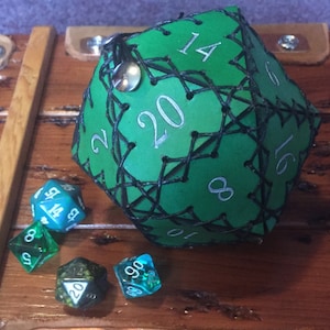 Bolsa de dados verde D20