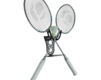 Soporte de pared para raquetas de badminton (100% Acero)