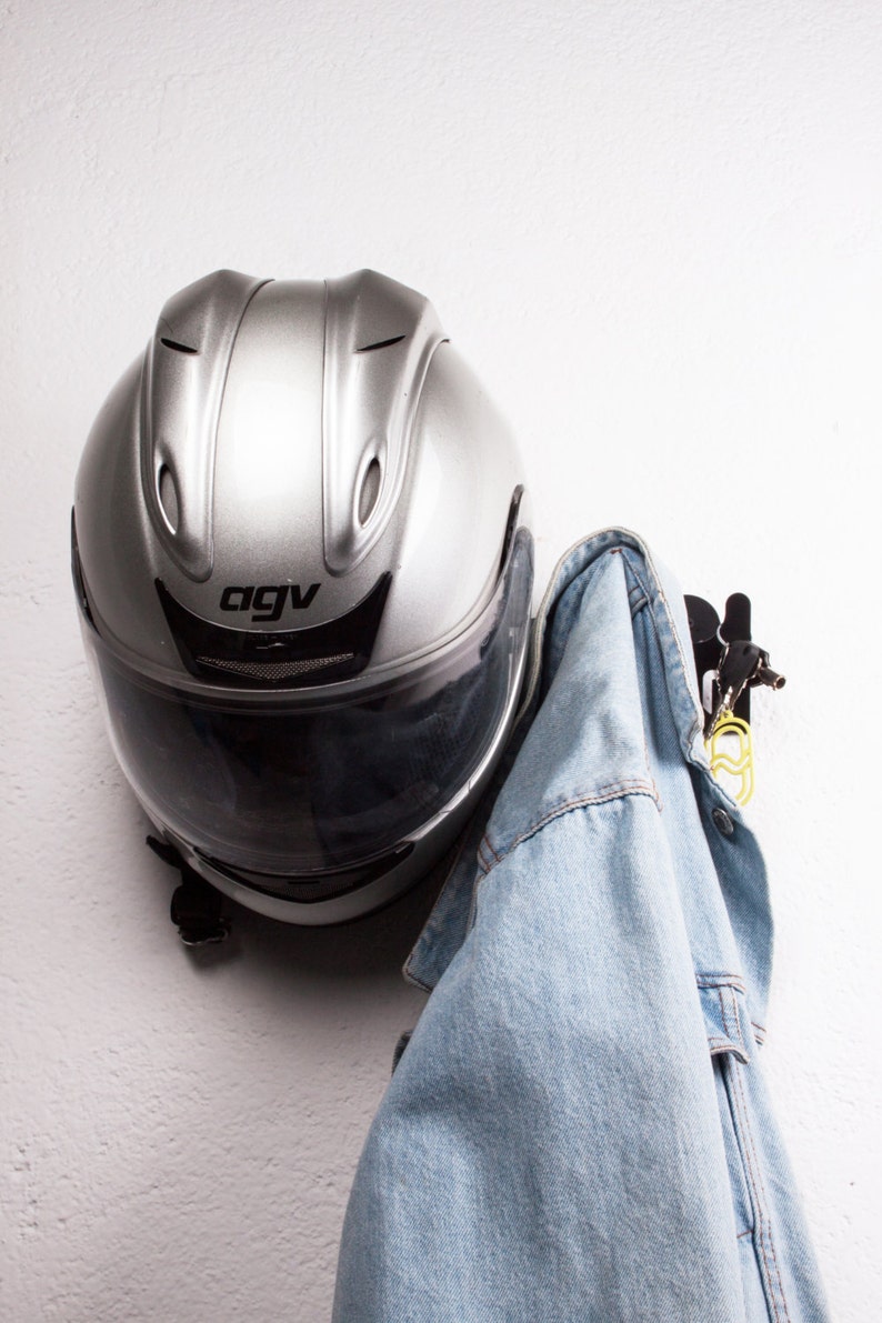 WALL HELMET RACK. Black. Helmet Holder. Helmet Hanger. Helmet Etsy