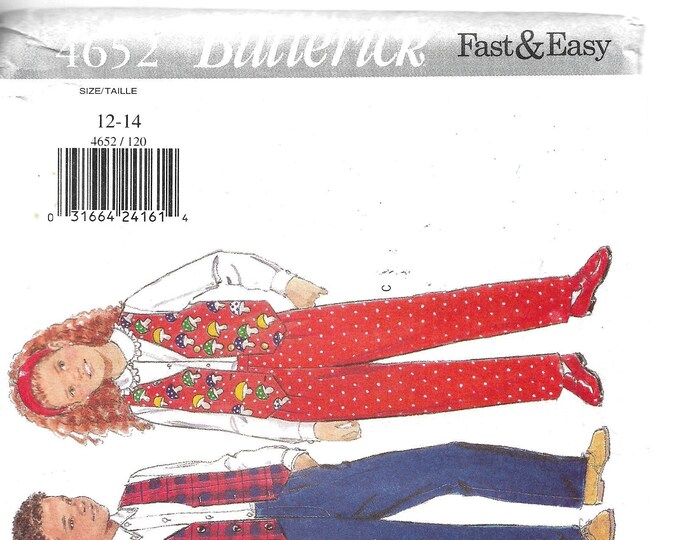 Butterick # 4652 Sewing Pattern From 1996. Boy's/girl's Vest, Skirt and ...
