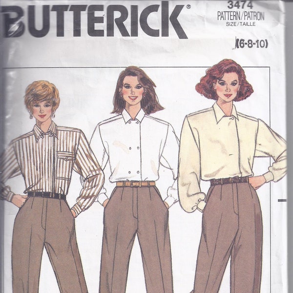 Butterick Sewing Pattern 3474 from 1985.  Misses' Proportioned Pants. Waist 23-25.  Sizes 6-10.