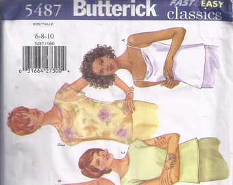 Butterick 5487 Sewing Pattern from 1998.   Misses  Pullover Top.   Bust 30 1/2-32 1/2  UNCUT