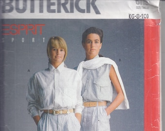Butterick # 6119 Sewing Pattern  from 1988.  Misses Shirt, Skirt and Pants.  Bust 30 1/2-32 1/2. Sizes 6-10. ESPIRIT Sport