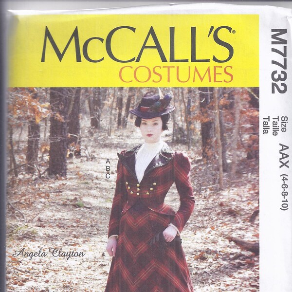 McCalls M7732 from 2016  Misses Costume, Edwardian, Steampunk, Cosplay.  Sizes 4-10  UNCUT  McCalls Costumes.  Angela Clayton