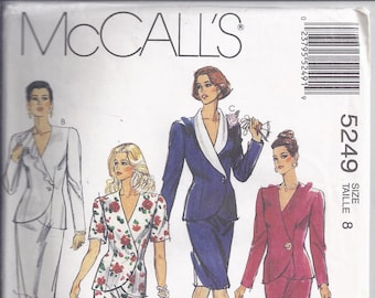 Easter Sunday Factory-Folded 1991 Retro Wardrobe McCalls 5249 Vintage Sewing Pattern UNCUT Bust 34 1990s Feminine Suit Pattern