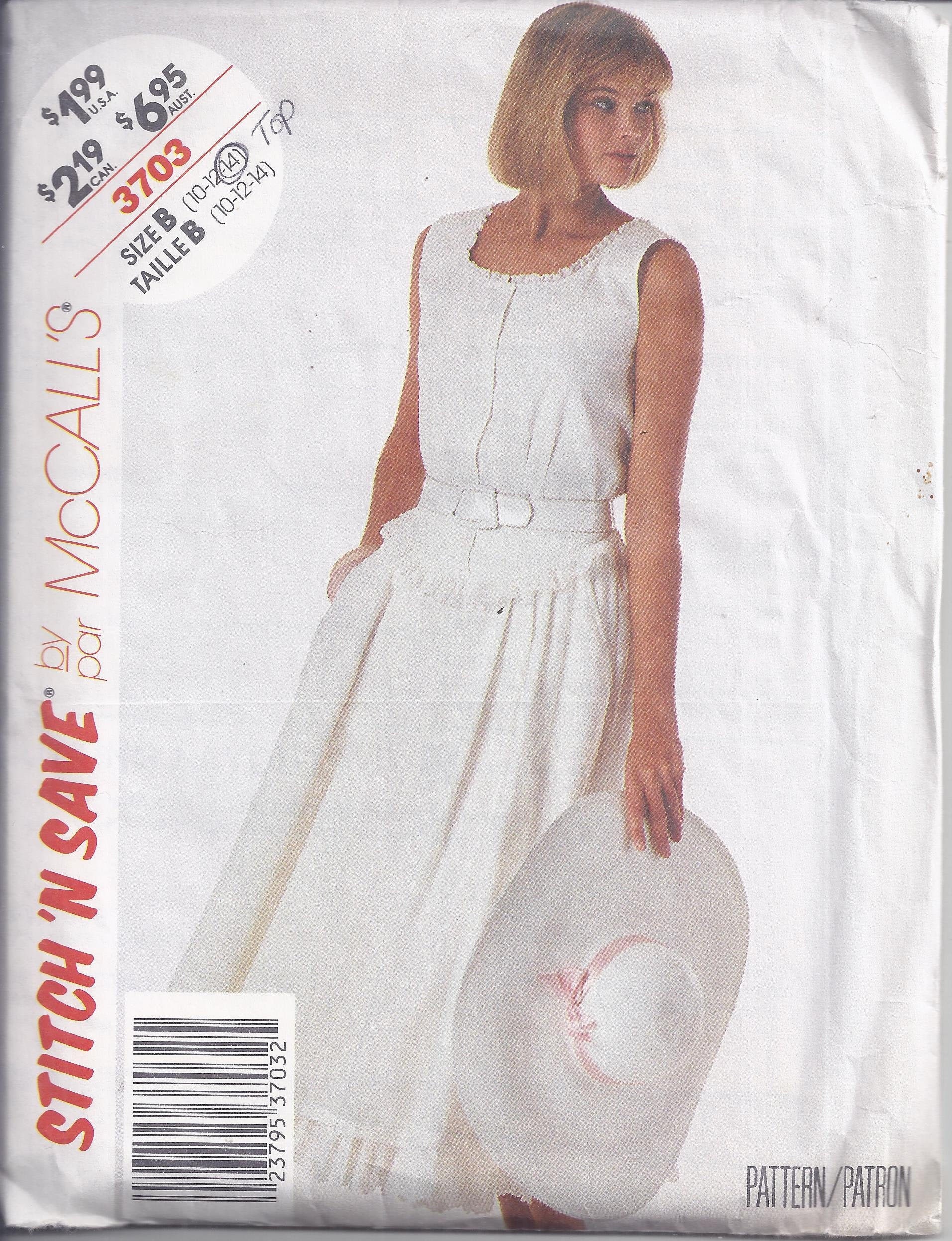 McCalls Vintage Pattern 8085 Blouse Bust 32.5 Gathered Ruffles Yokes Size  10 FF