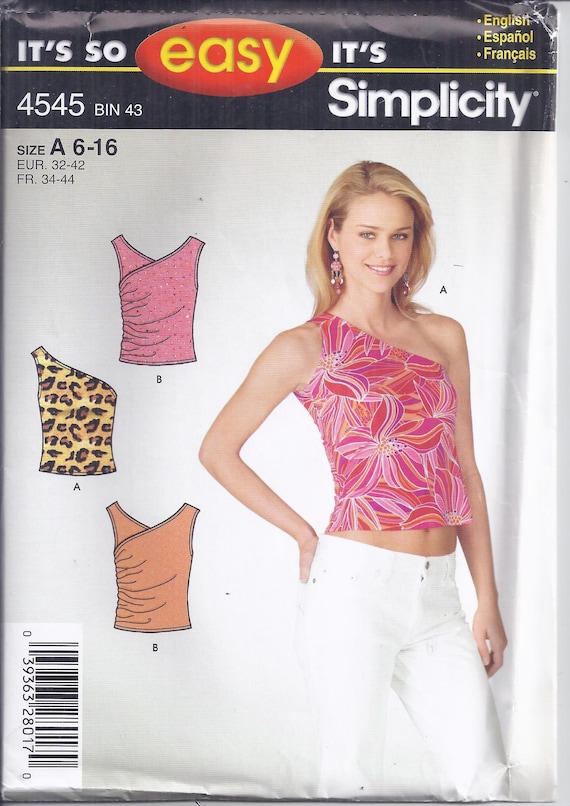 Simplicity 4545 Misses/' Knit Tops 6 to 16 *Rare* Sewing Pattern