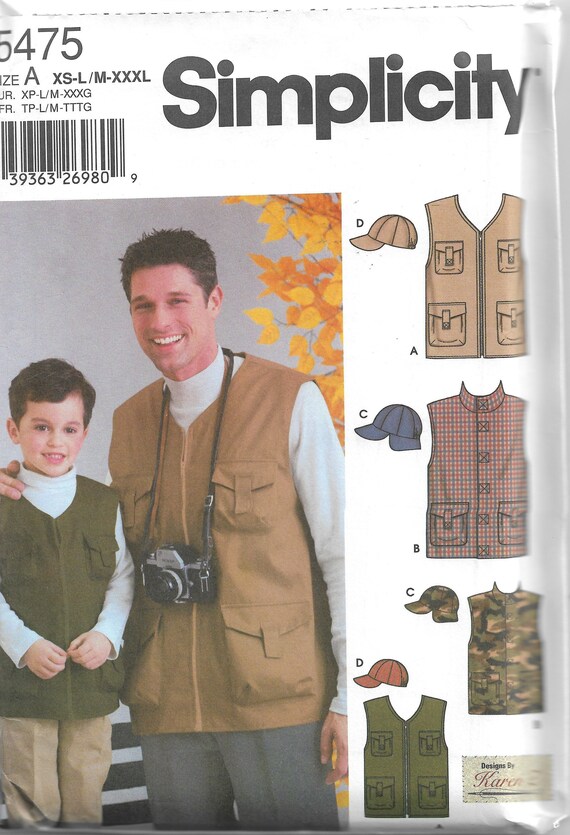 Simplicity 5475 Sewing Pattern From 2003: Men's and Boys - Etsy