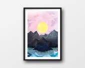 Sunrise, A4/A3 giclée illustration print