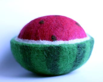 Watermelon felted light bedroom. Gift from godparents.