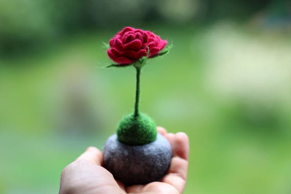 Ringbox mit Rose, Geschenkidee zum 10-ten Hochzeitstag Rosenhochzeit