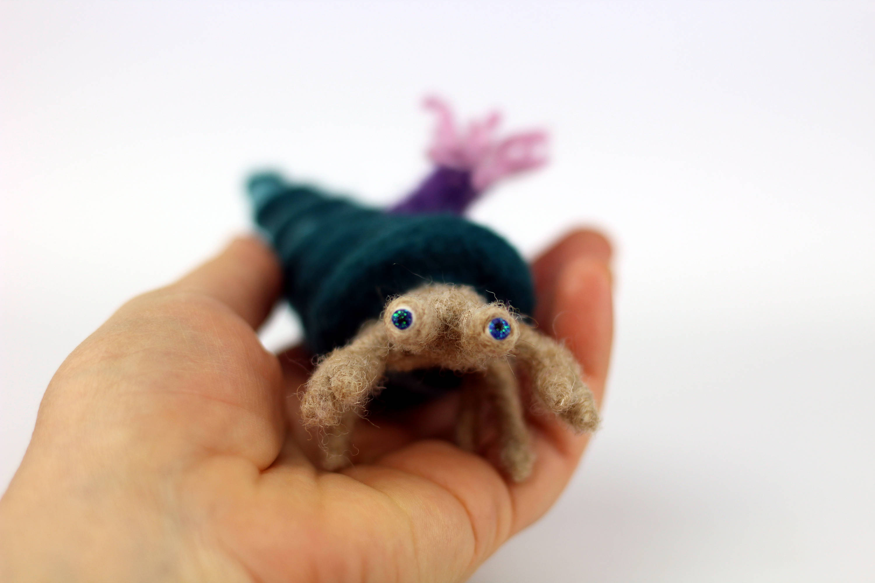 Giftforhim Hermit crab felted Hermit crab felt Cancer needle Etsy
