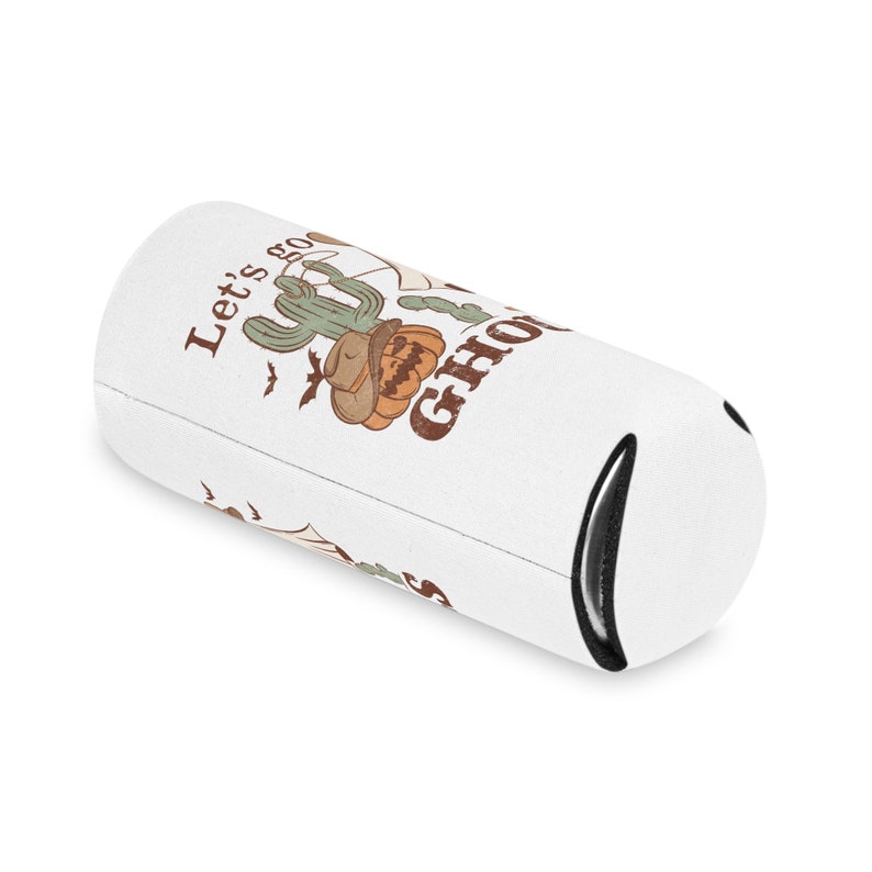 Western Halloween Party Drink Slim Can Cooler, Ghouls Night Cup, Halloween Bachelorette Favors, Cheers Witches, Retro Ghost Slim Can Koozie image 5