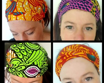 Women Colourful African Headscarf, Ankara Headwrap HeadScarf Headband, African Fabric Ankara headscarf/headbands, cotton head covering