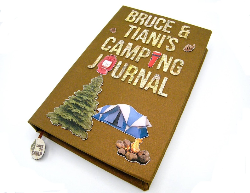 Camping Journal/ RV Journal or scrapbook 5 with tent great Etsy