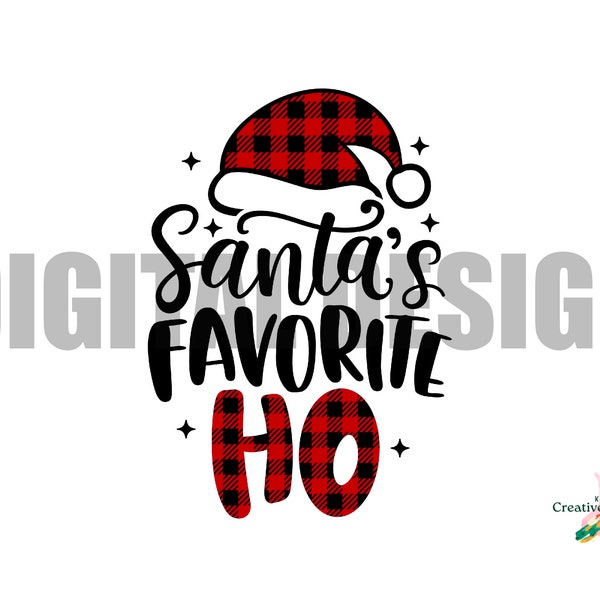 Santa's Favorite Ho Christmas Design SVG PNG Cricut Silhouette