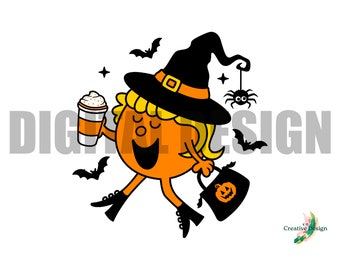 ミス・パンプキン・クイーン ハロウィーン 不気味な季節 レイヤードデザイン デジタル クリカット シルエット
