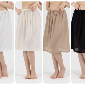 Slip Skirt, Cotton Half Slip Skirt, Petticoat, Underskirt image 1