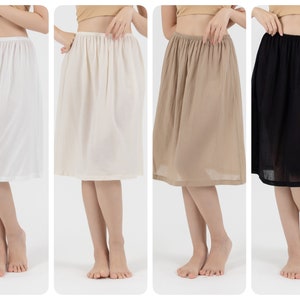 Slip Skirt, Cotton Half Slip Skirt, Petticoat, Underskirt