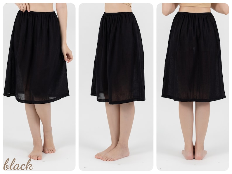 Slip Skirt, Cotton Half Slip Skirt, Petticoat, Underskirt image 5