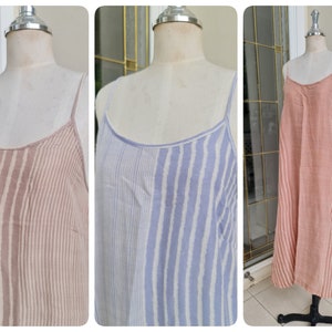 Double Cotton Gauze Slip Dress, Cotton Slip Dress with Side Split, Night Gown in Light Cotton, Summer Dress
